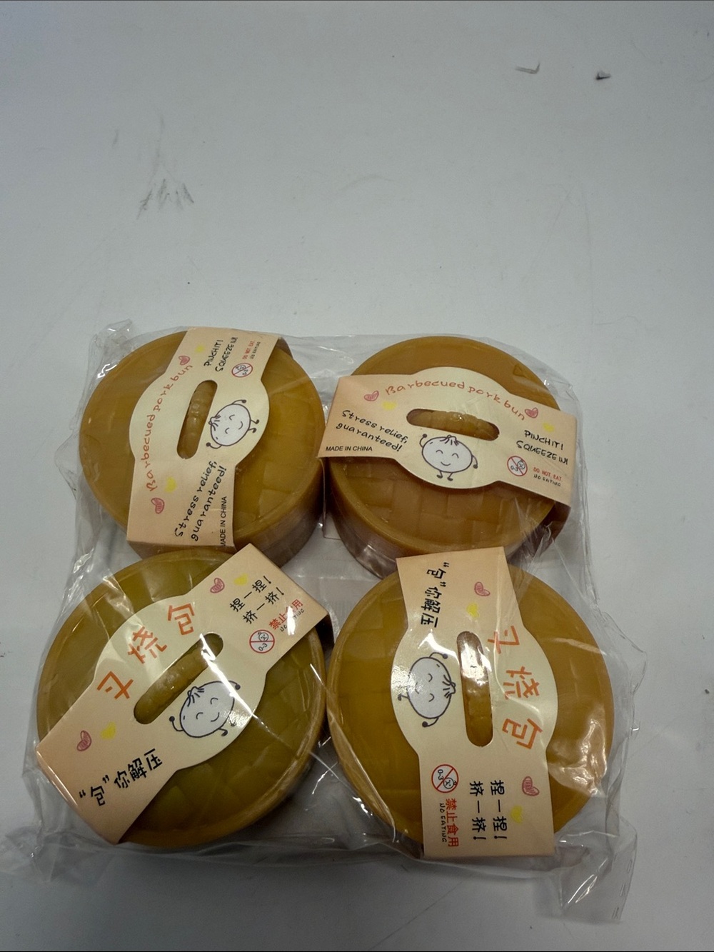 4 Piece mini Squishy Dumpling glitter